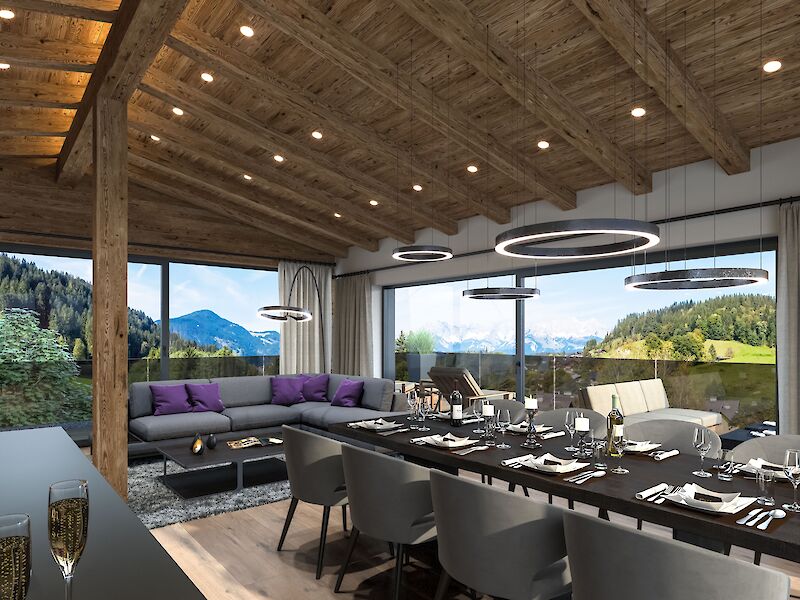 Charming apartments with panoramic views at the Hahnenkamm